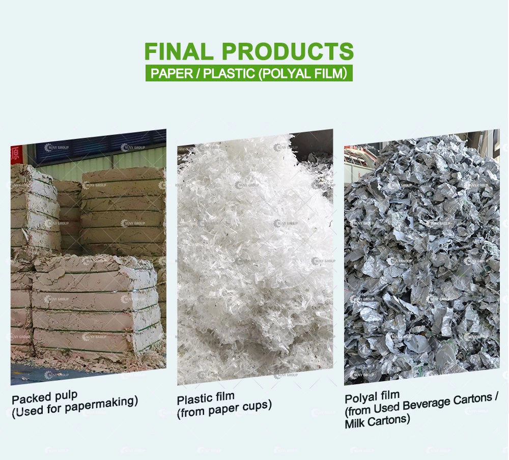 Paper-Plastic machine final products